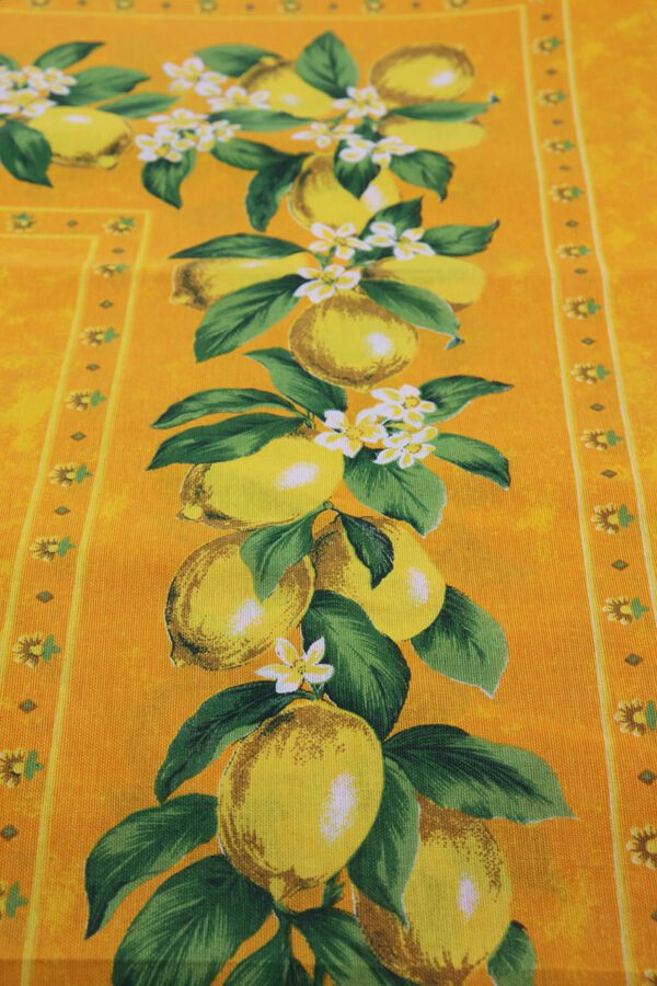 Italiaanse tafelkleed geel met citroen motief