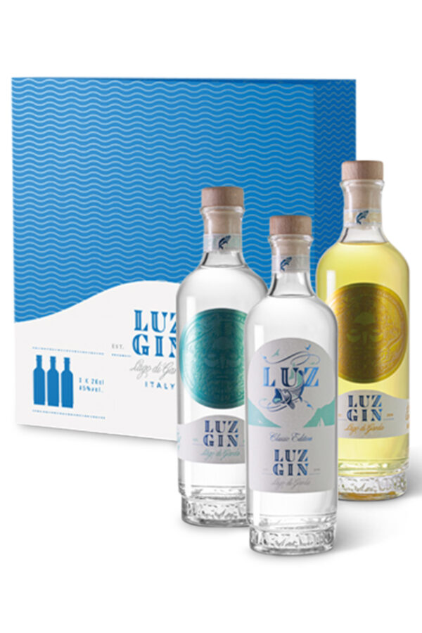 Marzadro, cadeau set met drie soorten Luz Gin